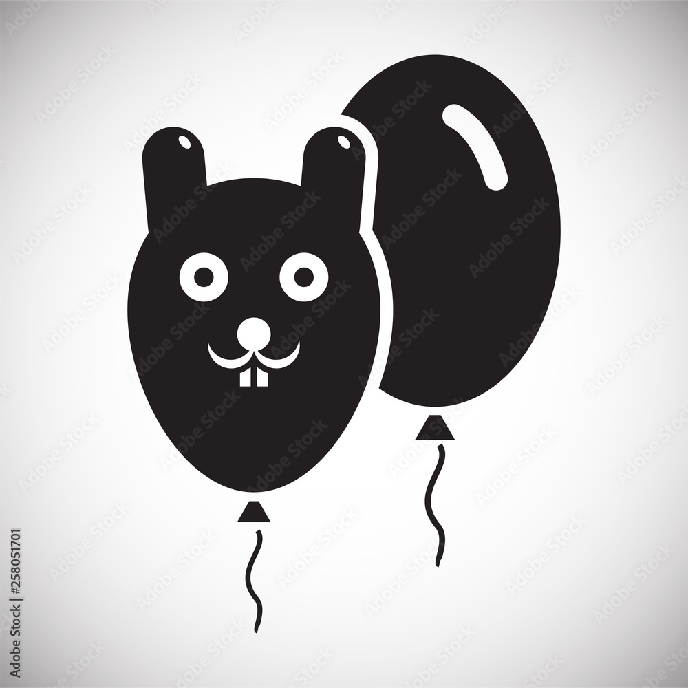 Poster ballon icon on background for graphic and web design. simple vector sign. internet concept symbol fo