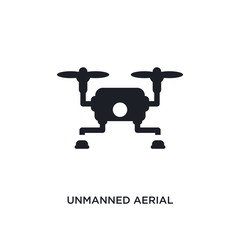 unmanned aerial vehicle isolated icon. simple element illustration from artificial intellegence concept icons. unmanned aerial vehicle editable logo sign symbol design on white background. can be