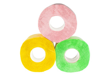 toilet paper isolated on white background