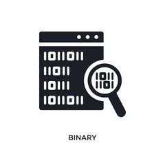 binary isolated icon. simple element illustration from artificial intelligence concept icons. binary editable logo sign symbol design on white background. can be use for web and mobile
