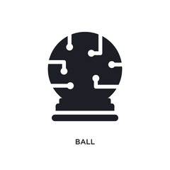 ball isolated icon. simple element illustration from artificial intelligence concept icons. ball editable logo sign symbol design on white background. can be use for web and mobile