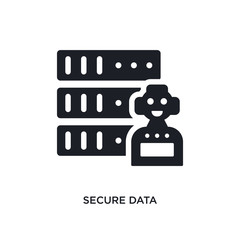 secure data isolated icon. simple element illustration from artificial intelligence concept icons. secure data editable logo sign symbol design on white background. can be use for web and mobile