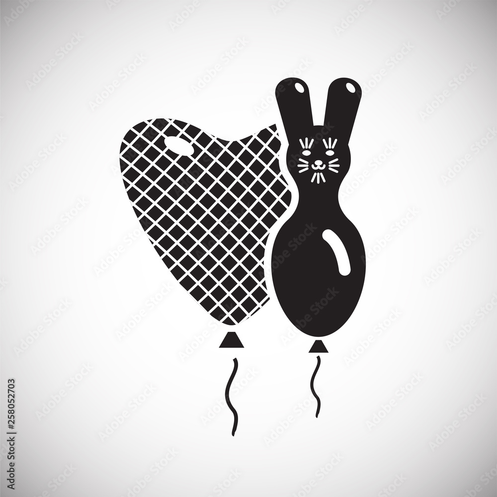 Poster ballon icon on background for graphic and web design. simple vector sign. internet concept symbol fo