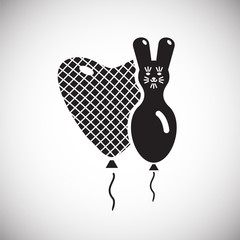 Ballon icon on background for graphic and web design. Simple vector sign. Internet concept symbol for website button or mobile app.