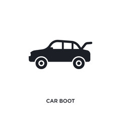 car boot isolated icon. simple element illustration from car parts concept icons. car boot editable logo sign symbol design on white background. can be use for web and mobile