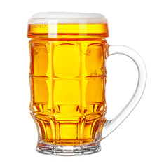 mug of beer isolated on white background