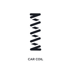 car coil isolated icon. simple element illustration from car parts concept icons. car coil editable logo sign symbol design on white background. can be use for web and mobile