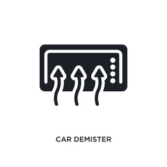 car demister isolated icon. simple element illustration from car parts concept icons. car demister editable logo sign symbol design on white background. can be use for web and mobile