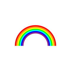 vector illustration. Rainbow icon flat. Rainbow element. clip art