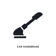car handbrake isolated icon. simple element illustration from car parts concept icons. car handbrake editable logo sign symbol design on white background. can be use for web and mobile
