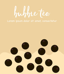 bubble milk tea cute background