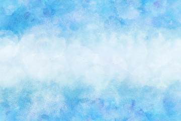 空 雲 青 夏 水彩 背景