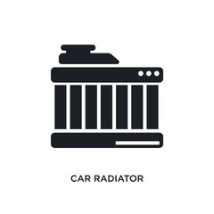 car radiator isolated icon. simple element illustration from car parts concept icons. car radiator editable logo sign symbol design on white background. can be use for web and mobile