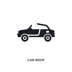Obraz premium car roof isolated icon. simple element illustration from car parts concept icons. car roof editable logo sign symbol design on white background. can be use for web and mobile