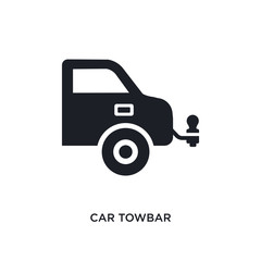 car towbar isolated icon. simple element illustration from car parts concept icons. car towbar editable logo sign symbol design on white background. can be use for web and mobile