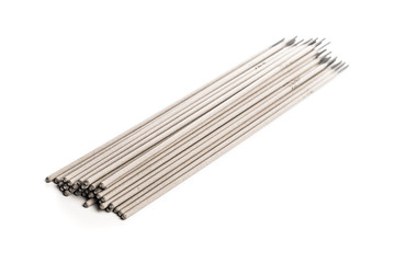 Electrodes for welding isolated on a white background. Accessories of welder.