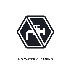 no water cleaning isolated icon. simple element illustration from cleaning concept icons. no water cleaning editable logo sign symbol design on white background. can be use for web and mobile