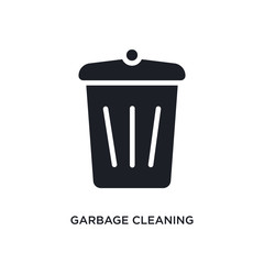 garbage cleaning isolated icon. simple element illustration from cleaning concept icons. garbage cleaning editable logo sign symbol design on white background. can be use for web and mobile