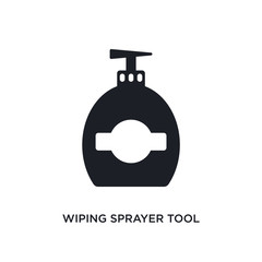 wiping sprayer tool isolated icon. simple element illustration from cleaning concept icons. wiping sprayer tool editable logo sign symbol design on white background. can be use for web and mobile