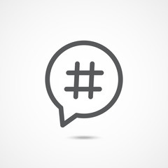 Obraz premium Hashtag line icon
