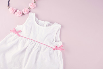 Baby white dress and accessorie - flower headband