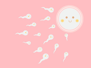 cute egg and sperm fertilization