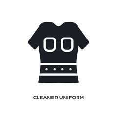 cleaner uniform isolated icon. simple element illustration from cleaning concept icons. cleaner uniform editable logo sign symbol design on white background. can be use for web and mobile