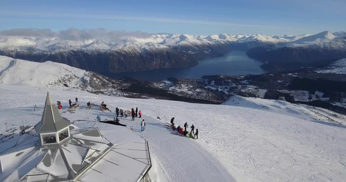 Restaurant at Stranda Ski Resort, Norway.