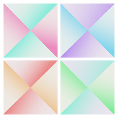Fototapeta na wymiar Set of abstract pyramid colorful background. Geometric triangles shape modern style.