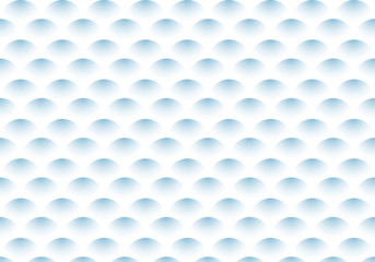 Abstract semicircle blue gradient wave pattern on white background.