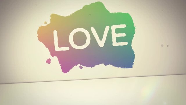 Spray the word: Love - Graffiti on wall