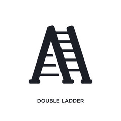 double ladder isolated icon. simple element illustration from construction concept icons. double ladder editable logo sign symbol design on white background. can be use for web and mobile
