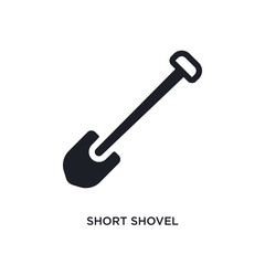 short shovel isolated icon. simple element illustration from construction concept icons. short shovel editable logo sign symbol design on white background. can be use for web and mobile