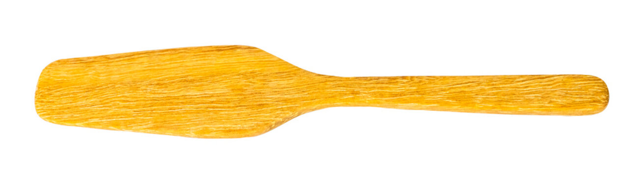A wooden spatula isolated on white background with clipping path