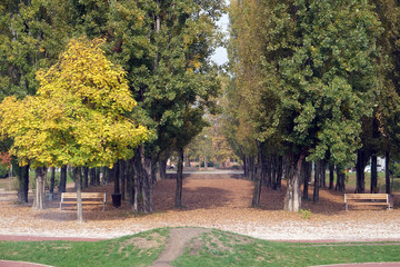 Park in Malesnica residential area, Zagreb, Croatia