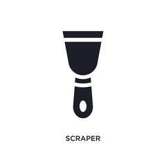 scraper isolated icon. simple element illustration from construction concept icons. scraper editable logo sign symbol design on white background. can be use for web and mobile