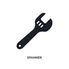 spanner isolated icon. simple element illustration from construction concept icons. spanner editable logo sign symbol design on white background. can be use for web and mobile