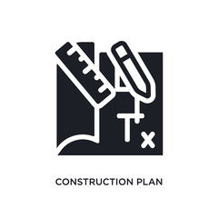 construction plan isolated icon. simple element illustration from construction concept icons. construction plan editable logo sign symbol design on white background. can be use for web and mobile