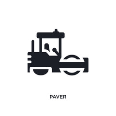 paver isolated icon. simple element illustration from construction concept icons. paver editable logo sign symbol design on white background. can be use for web and mobile