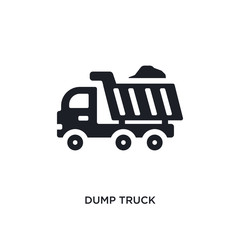 dump truck isolated icon. simple element illustration from construction concept icons. dump truck editable logo sign symbol design on white background. can be use for web and mobile