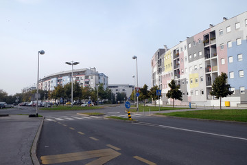 New housing blocks in Malesnica residential area, Zagreb, Croatia