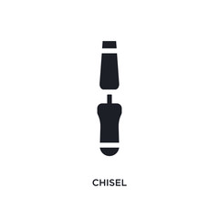 chisel isolated icon. simple element illustration from construction concept icons. chisel editable logo sign symbol design on white background. can be use for web and mobile