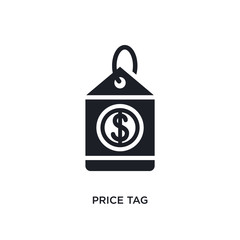 price tag isolated icon. simple element illustration from crowdfunding concept icons. price tag editable logo sign symbol design on white background. can be use for web and mobile