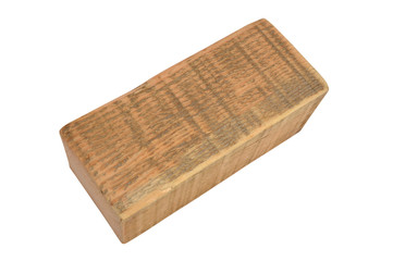 Piece of wood isolated on white background