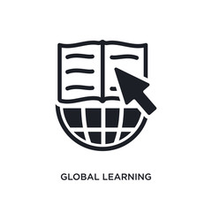 global learning isolated icon. simple element illustration from e-learning concept icons. global learning editable logo sign symbol design on white background. can be use for web and mobile