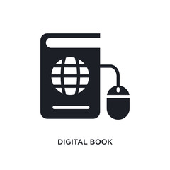 digital book isolated icon. simple element illustration from e-learning concept icons. digital book editable logo sign symbol design on white background. can be use for web and mobile