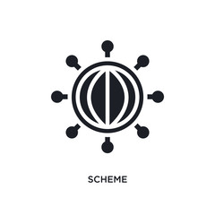 scheme isolated icon. simple element illustration from electrian connections concept icons. scheme editable logo sign symbol design on white background. can be use for web and mobile