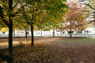 Park in Malesnica residential area, Zagreb, Croatia