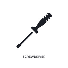screwdriver isolated icon. simple element illustration from electrian connections concept icons. screwdriver editable logo sign symbol design on white background. can be use for web and mobile