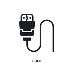 hdmi isolated icon. simple element illustration from electronic devices concept icons. hdmi editable logo sign symbol design on white background. can be use for web and mobile